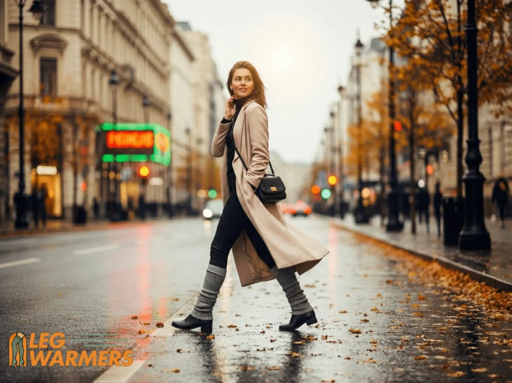 how to wear leg warmers over leggings with ankle boots